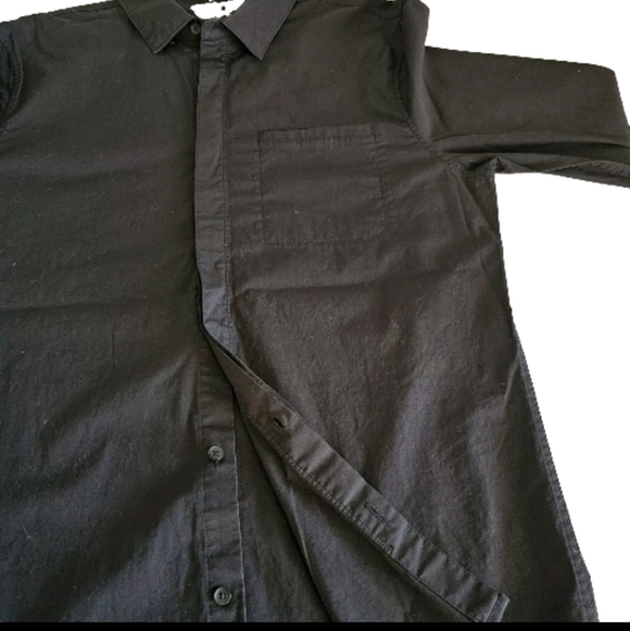 Lululemon Commission Hidden Button Pocket Longsleeve Black Men's Shirt Medium - Picture 7 of 9